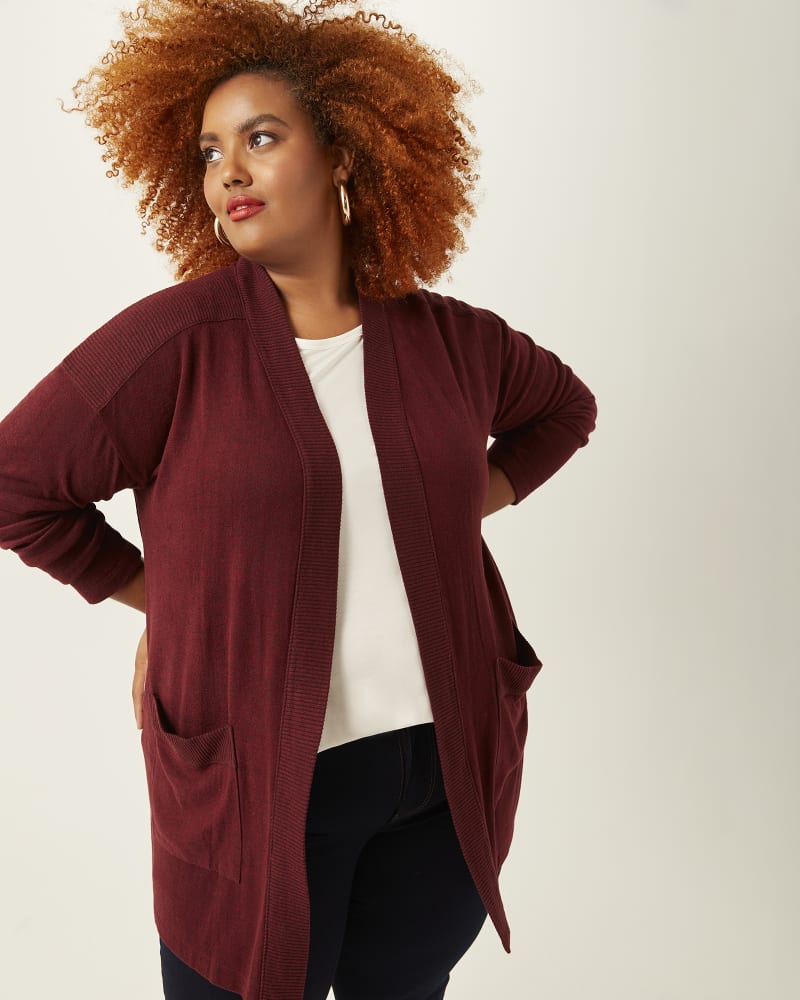 Plus size maroon cardigan on sale